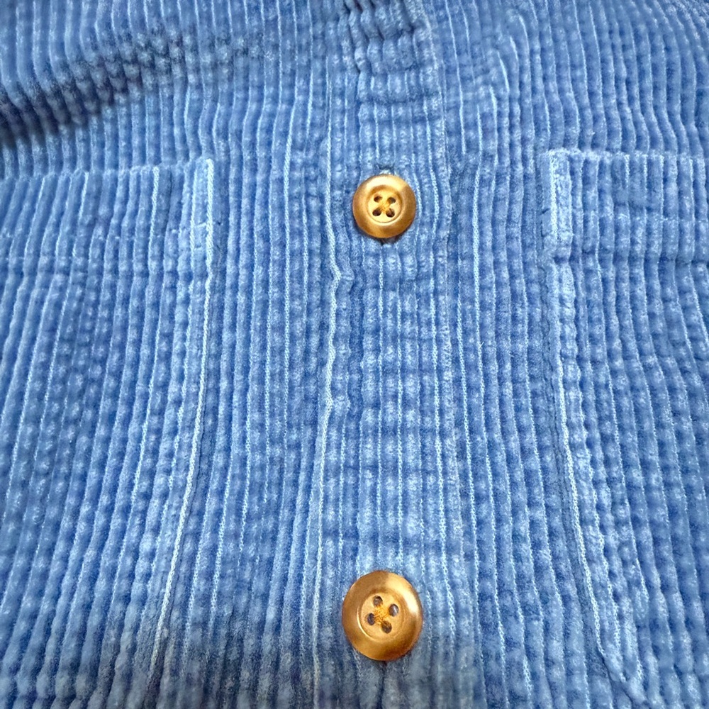 Vintage 90s L.L. Bean Sunwashed Corduroy Shirt Jacket - Blue - Size M - Picture 7 of 7